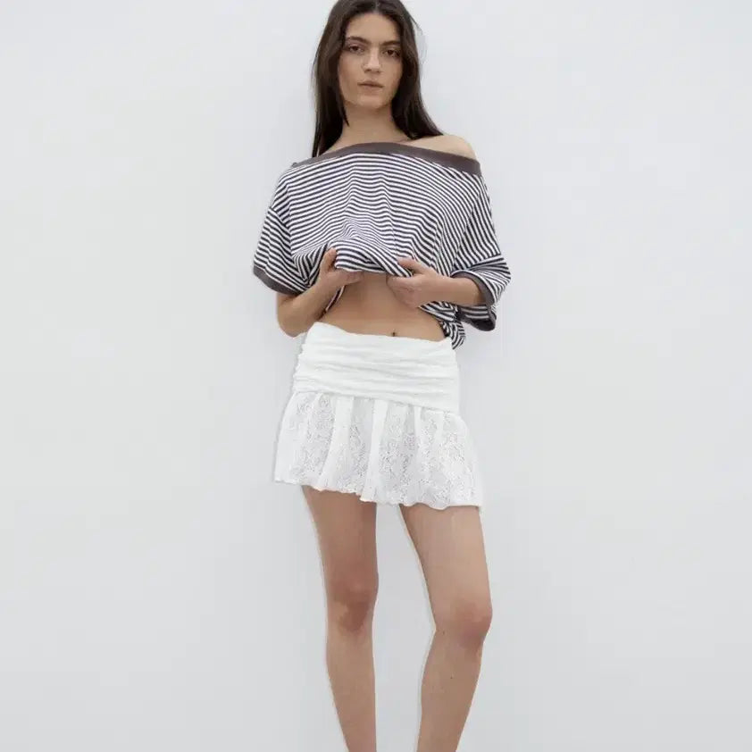 [BUNJANG] Polly Sue Lace Skirt or Top White / 폴리수엠 BOTH SKIRT AND TOP IN LACE, WHITE