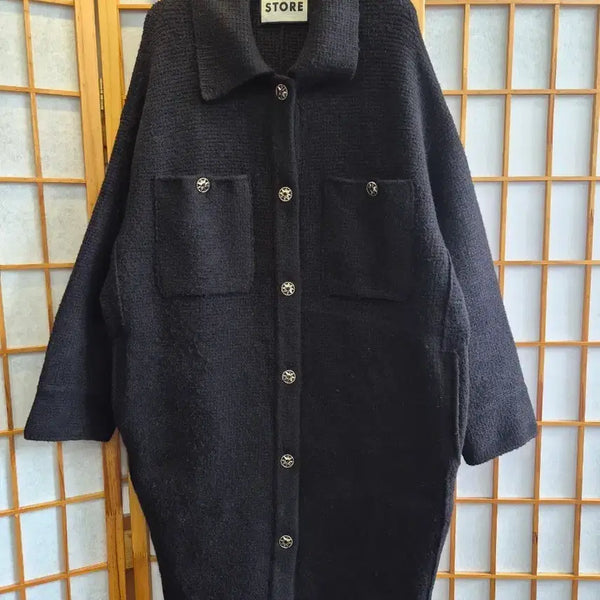 [BUNJANG] The Store Black Knit Long Jacket / 더스토어 블랙  니트롱쟈켓 프리 2022년