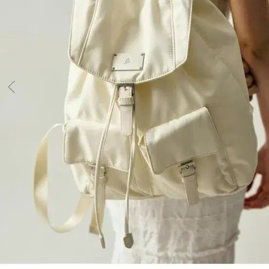 [BUNJANG] SALADBALLS Symbol Nylon Backpack Ivory / 샐러드볼즈 샐볼 심볼 나일론 백팩 아이보리