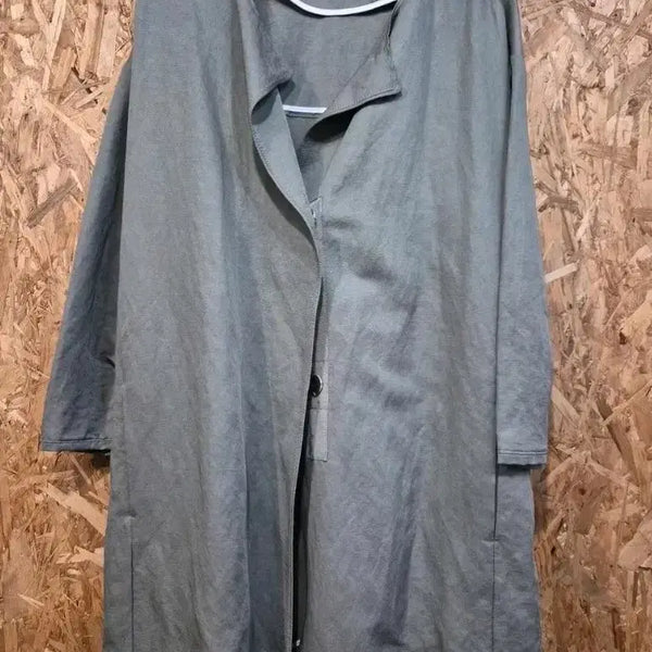 [BUNJANG] SJ WANI Khaki-Grey Long Jacket Cardigan Outerwear / SJ WANI 여성 롱 재킷 롱 가디건 아우터 77~88