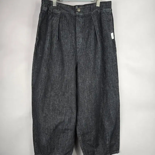 [BUNJANG] LOGOS DAYS Women's Balloon Wide Denim Pants LL / [무료배송]로고스 데이즈 LL 여성 벌룬 와이드 데님 팬츠 청바지 LOGOS