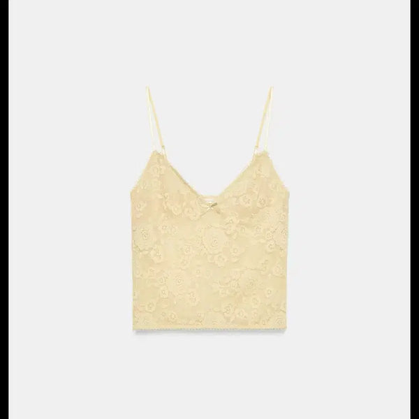 [BUNJANG] ZARA Lace Strap Top / 새상품 자라 레이스 스트랩 탑