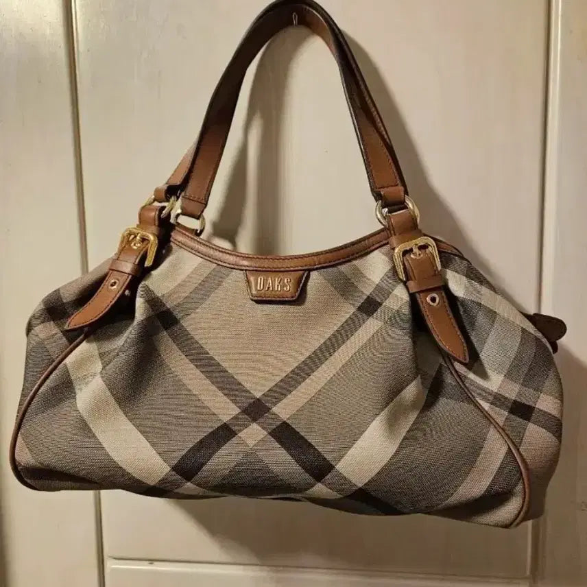 [BUNJANG] Daks Check Pattern Shoulder Bag / 닥스 체크 무늬 숄더백