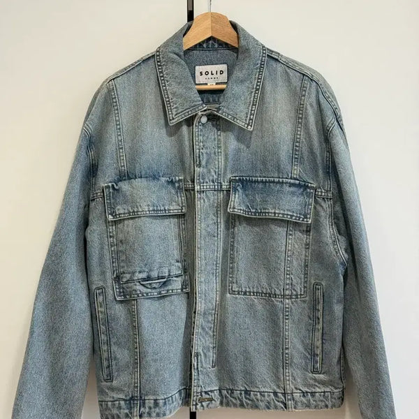 [BUNJANG] Solid Homme Light Wash Denim Jacket Size 48 / 솔리드옴므 연청 데님 자켓 48 사이즈 팝니다