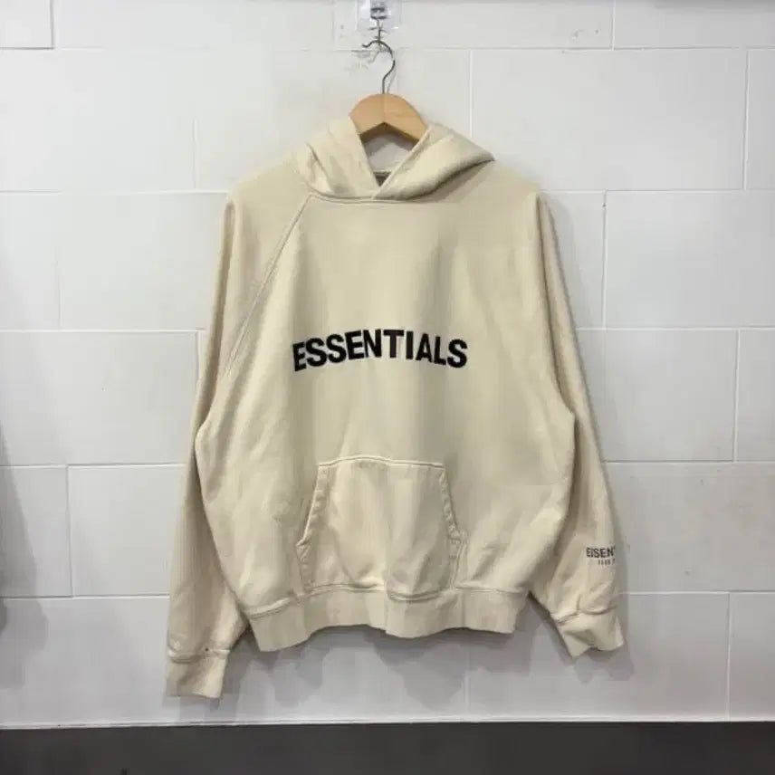 [BUNJANG] Essential Hoodie Beige / 에센셜 후드티 베이지