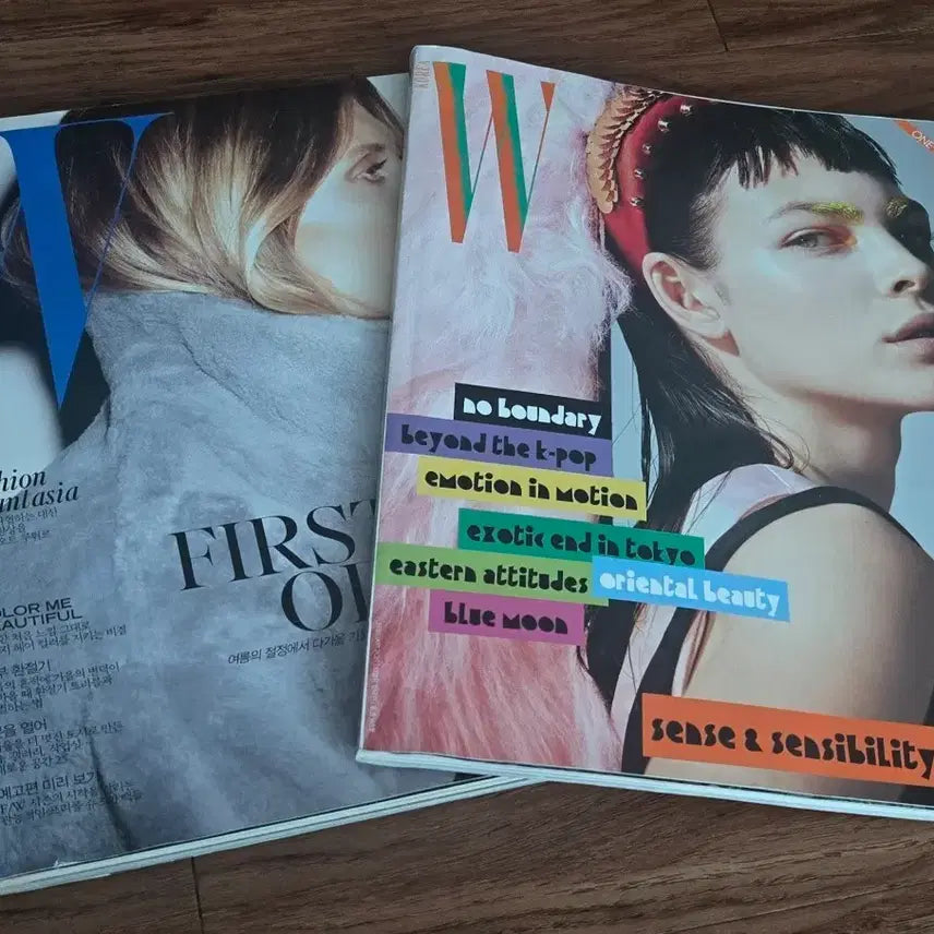 [BUNJANG] W Korea Fashion Magazine (August 2015 & February 2019 Issues) / 더블유 코리아 패션 잡지 2권