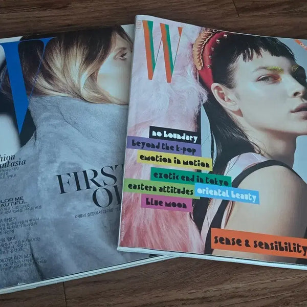 [BUNJANG] W Korea Fashion Magazine (August 2015 & February 2019 Issues) / 더블유 코리아 패션 잡지 2권