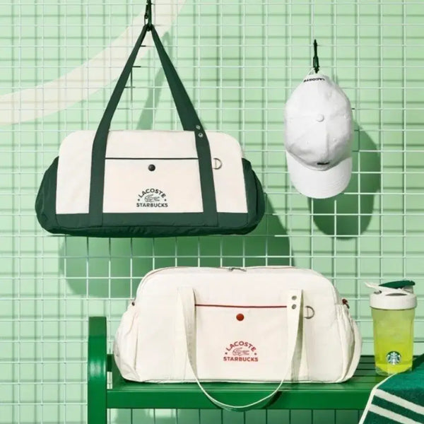 [BUNJANG] Starbucks x Lacoste Multi Bag Boston Bag (Sealed) / 스타벅스 라코스테 콜라보 멀티플백 보스턴백 가방 미개봉 새상품
