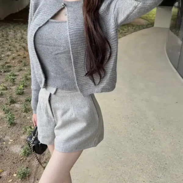 [BUNJANG] Rosemua Rose Wool Knit Setup / 울니트셋업 로즈무아라멜로즈