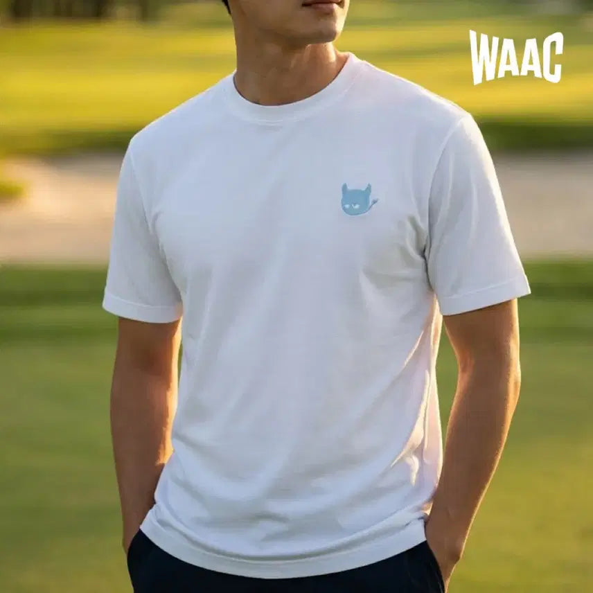 [BUNJANG] Wack Golf Men's Round T-Shirt XL White / 왁골프 남성 라운드티셔츠 [XL]