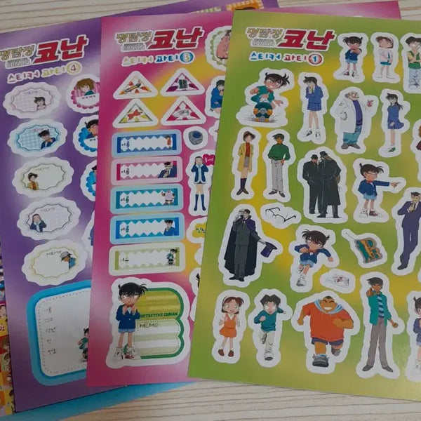 [BUNJANG] Detective Conan Sticker Party Set / 명탐정 코난 스티커파티 총 4장