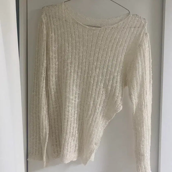 [BUNJANG] Ivory Summer See-Through Knit / 여름 니트 아이보리