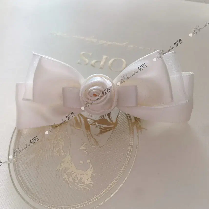 [BUNJANG] French Rococo Ivory Ribbon Flower Hairpin / 1개 / 아이보리 Antique/silk / 1개  10cm프렌치 로맨틱 궁정 로코코아이보리 리본 꽃 헤어핀 1개