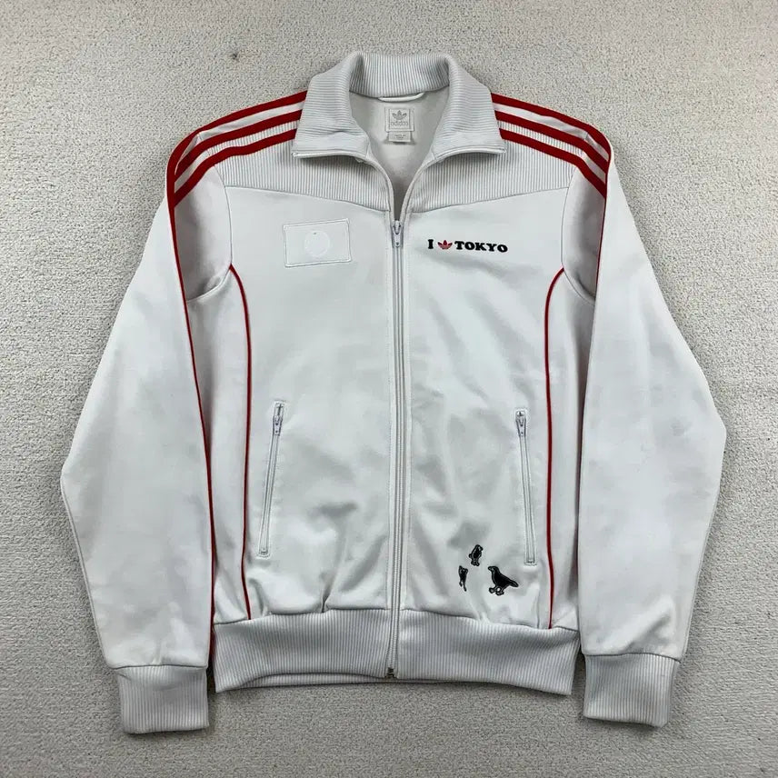 [BUNJANG] Adidas Tokyo Track Top Jacket White/Red / 아디다스 도쿄 트랙탑 져지 흰빨