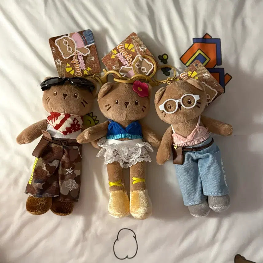 [BUNJANG] Long-Legged Cat Summer Keyring Doll / (새상품) 롱다리 고양이 빈티지 썸머 키링 인형