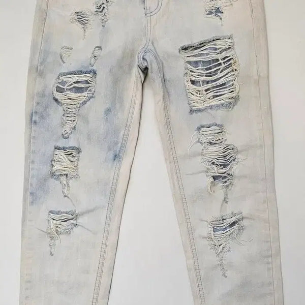 [BUNJANG] EGOIST Washed Vintage Distressed Denim Pants / EGOIST 에고이스트 워싱 빈티지 디스트로이드 데님 팬츠
