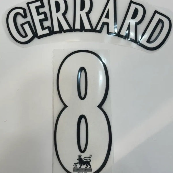 [BUNJANG] Liverpool 96-07 Gerrard Name Set / [자컷]96-07 EPL 리버풀 8 제라드 네임셋 마킹 자컷