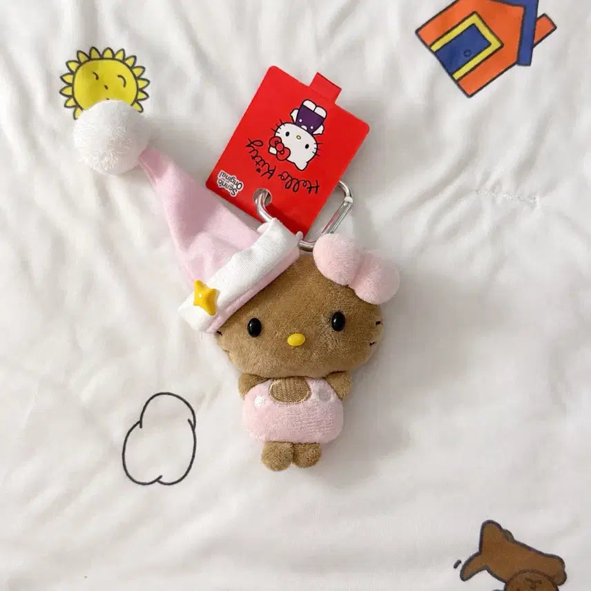[BUNJANG] Sanrio Hello Kitty Tanning Kitty Cap Keychain Doll / (새상품) 헬로키티 태닝키티 모자 키링 인형