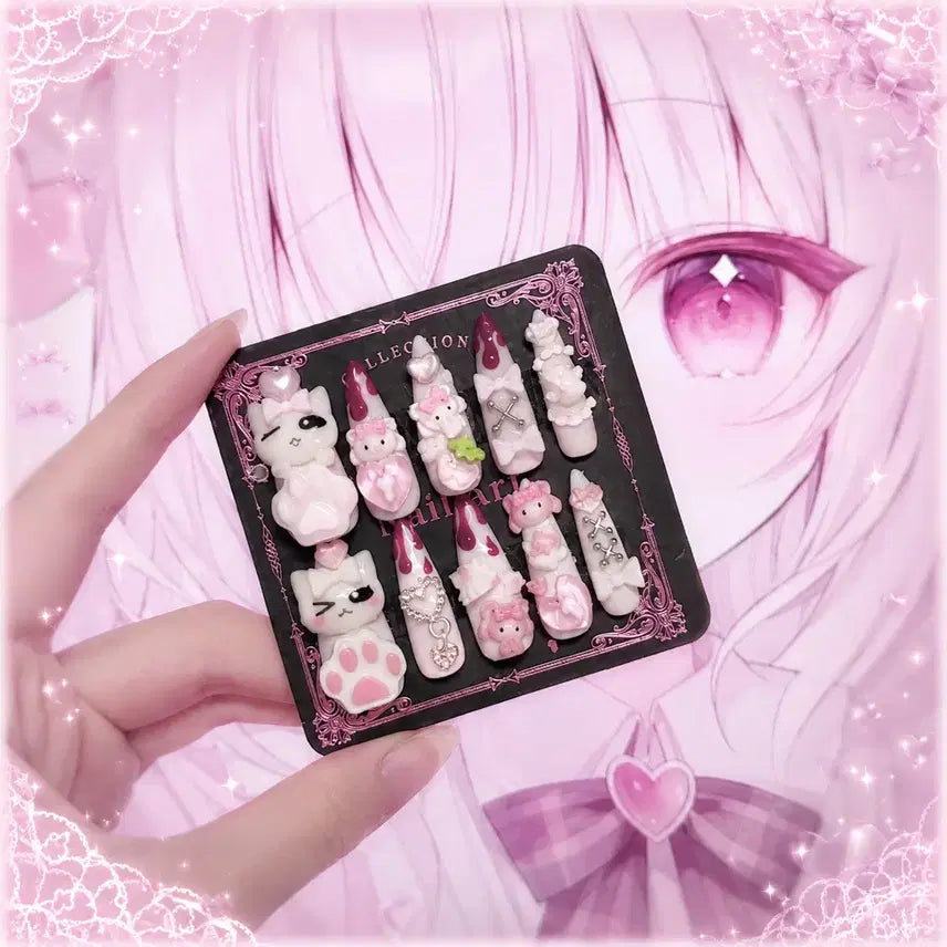 [BUNJANG] Handmade Press-On Nails / 양산형 수제 네일팁