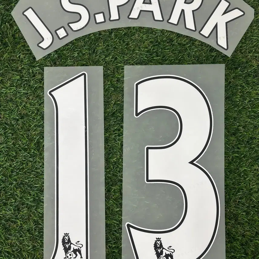[BUNJANG] Park Ji-Sung Manchester United 2013 Home Name Set & Patch / [자컷] 07-17 맨유 프미리어리그 EPL 박지성 13 홈 네임셋 마킹 자컷