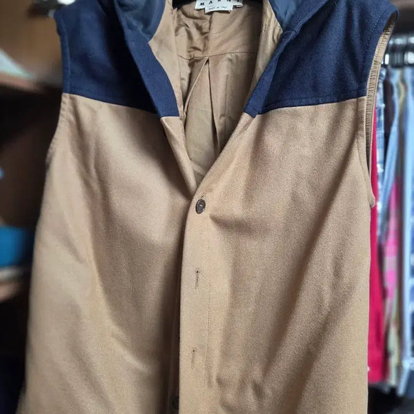 [BUNJANG] Marni Men's Beige Hooded Vest / 마르니 남성 후드 베이지 조끼