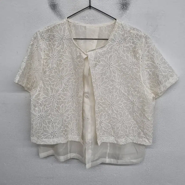 [BUNJANG] Women's Layered Blouse (Size 77) / [여성77 size] 레이어드 블라우스