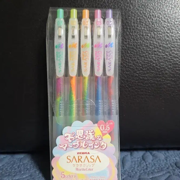 [BUNJANG] Zebra Sarasa Marble Ink Ballpoint Pen Set / 제브라 사라사 마블 잉크 볼펜