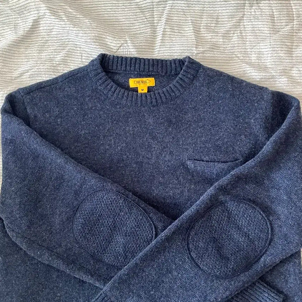 [BUNJANG] The Rescue Navy Elbow Patch Knit M / 더레스큐 네이비 엘보패치 니트 M