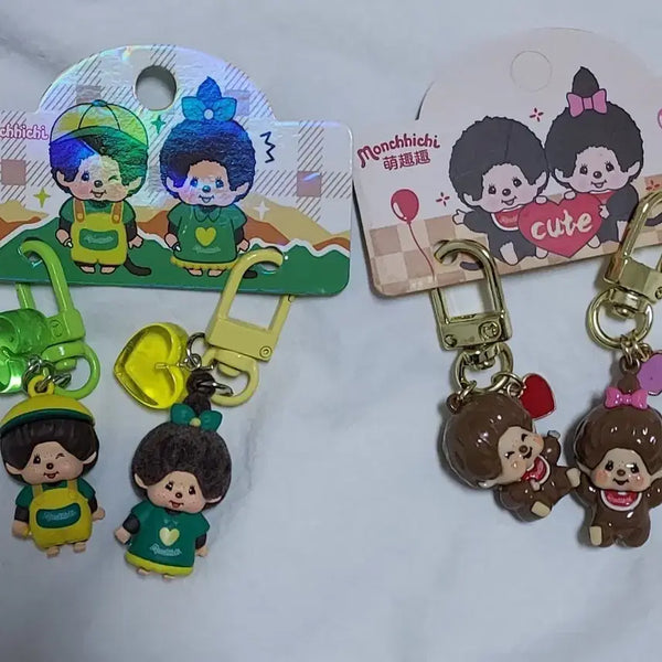 [BUNJANG] Monchhichi Couple Keychains Set / 몬치치  키링