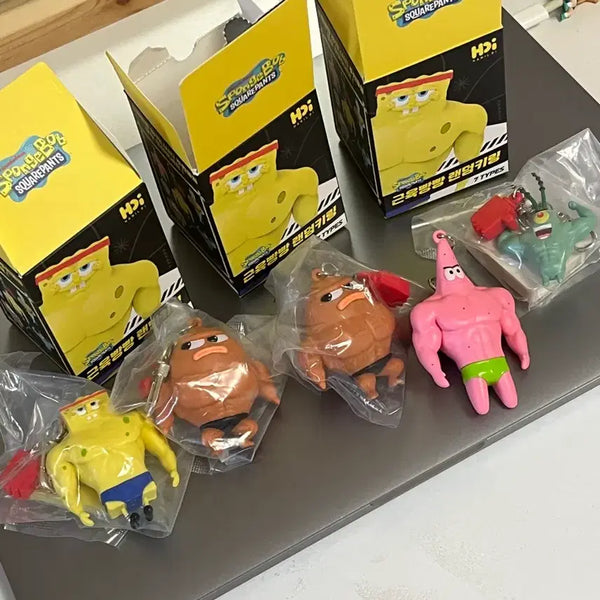 [BUNJANG] SpongeBob Muscle Man Keychain / Mini Figure / 스펀지밥 근육맨키링/미니피규어