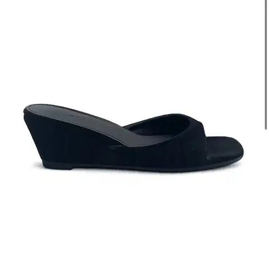 [BUNJANG] Ehre Open-Toe Wedge Mule - Black / 에레 EHRE OPEN-TOE WEDGE MULE [BLACK]
