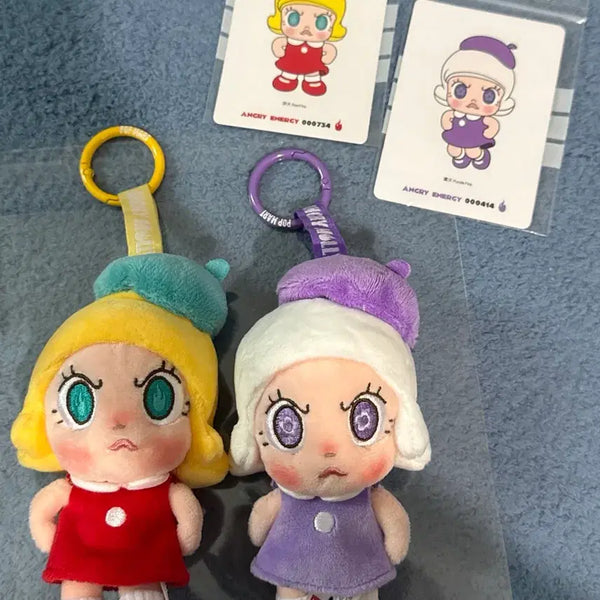 [BUNJANG] Pop Mart Molly Plush Keychain Set / 팝마트정품 앵그리몰리 인형키링 2개일괄 / 주말할인