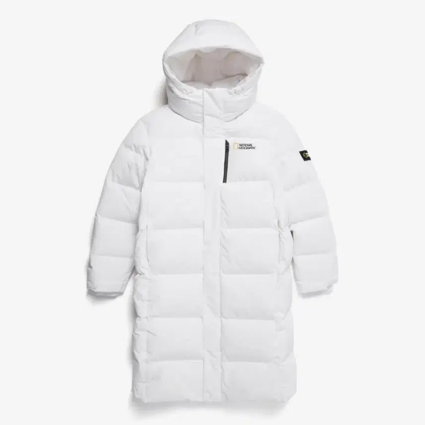 [BUNJANG] National Geographic Unisex Long Padding White XL / 내셔널지오그래픽 롱패딩(남녀공용)