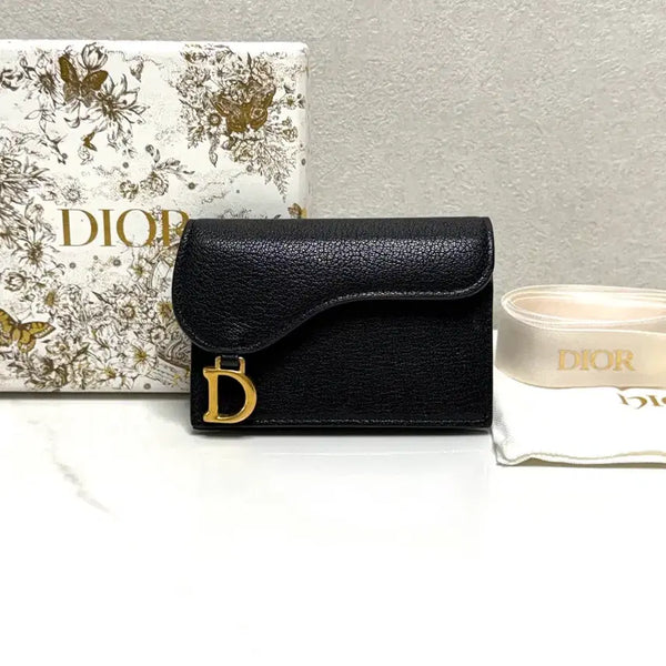 [BUNJANG] Dior Saddle Leather Card Holder Black / (정품/A+)디올 새들 레더 카드지갑