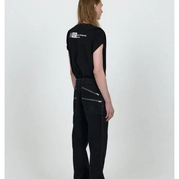 [BUNJANG] Plastic Product Split Pocket Pants Black M / 플라스틱 프로덕트 SPLIT POCKET PANTS (BLACK) M