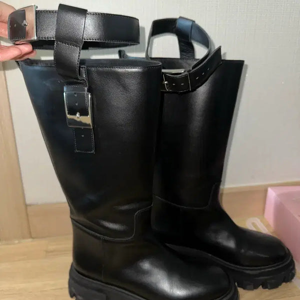 [BUNJANG] Gia Borghini Buckle Detail Boots Size 36 / 지아보르기니 부츠 36 (가격내림)