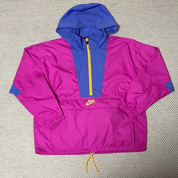 [BUNJANG] Nike Anorak Windbreaker Pink/Blue / (M) 나이키 아노락 바람막이 핑크/블루