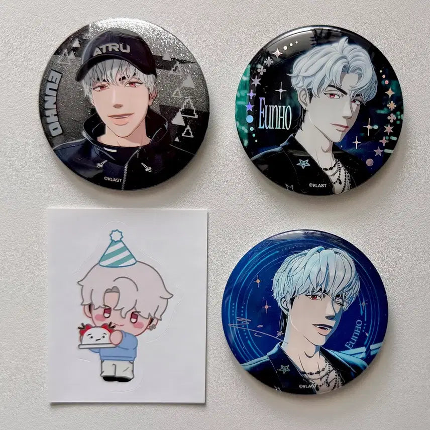 [BUNJANG] PlaYce Eunho Sticker & Can Badge Set / 플레이브 은호 십카페 스티커 캔뱃지