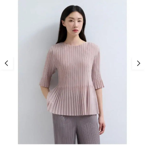 [BUNJANG] Pleats Please S25 Mesh Pleated Blouse One Size / 플리츠미 s25 메쉬 플리츠 블라우스 프리