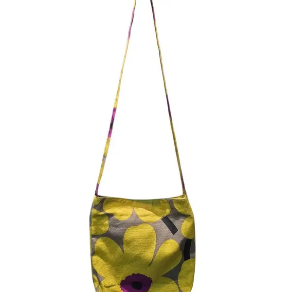[BUNJANG] Marimekko Shoulder Bag Yellow Flower / 마리메꼬 숄더백 옐로우 플라워
