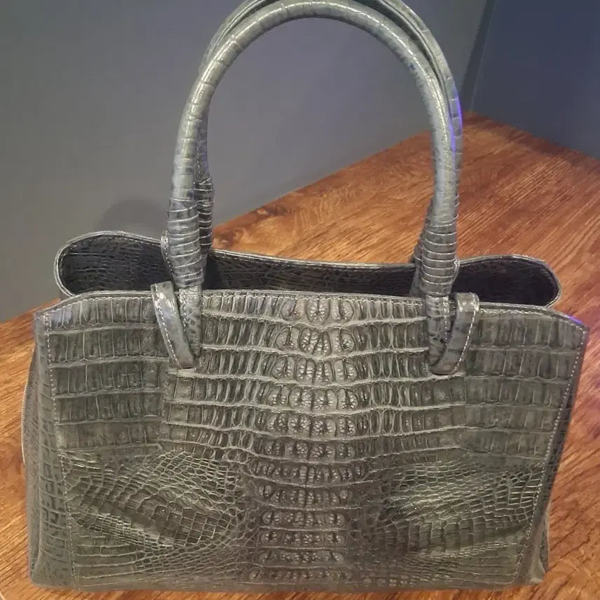 [BUNJANG] Murray Allan Crocodile Leather Tote Bag / 악어가축 가방