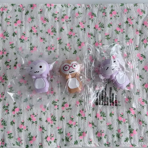 [BUNJANG] Gamja Soongi 3 Types Bundle Set Unsealed Pinku, Hyper, Eyewear Soongi, Purple Soongi Plush Toy / 감자숭이 3종 일괄 미개봉 핑루 히퍼 안경숭이 보라숭이