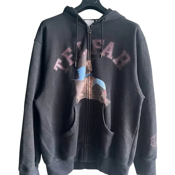 [BUNJANG] Telfar Country Hoodie Zip Black / [M] 텔파 컨트리 후드집업 블랙