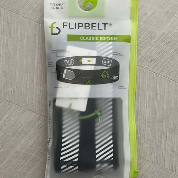 [BUNJANG] FlipBelt Classic Running Belt Sport Hip Pack Reflective Black / 플립벨트 클래식 러닝 벨트 스포츠힙색 리플렉티브 블랙