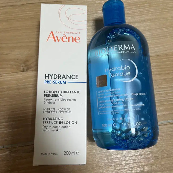 [BUNJANG] Bioderma Hydrabio Toner 500ml + Avene Hydrance Essence-in-Lotion 200ml Set / 바이오더마 하이드라비오 토너 500ml + 아벤느 이드랑스 에센스 인 로션 200ml