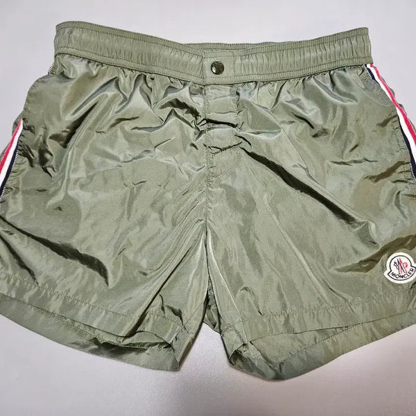[BUNJANG] Moncler Khaki Swim Shorts Size S / 몽클레어 카키 스윔팬츠 반바지 S사이즈