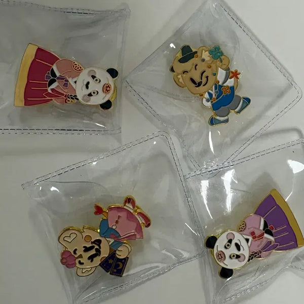 [BUNJANG] EVERLAND Louie Hui Fortune Badge Bundle Set / 에버랜드 루이후이 포춘뱃지 일괄판매