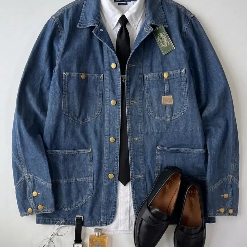 [BUNJANG] Polo Ralph Lauren 26SS Waldron Denim Utility Chore Jacket M / 폴로 랄프로렌 26SS 남성 왈드론 데님 유틸리티 초어재킷 M
