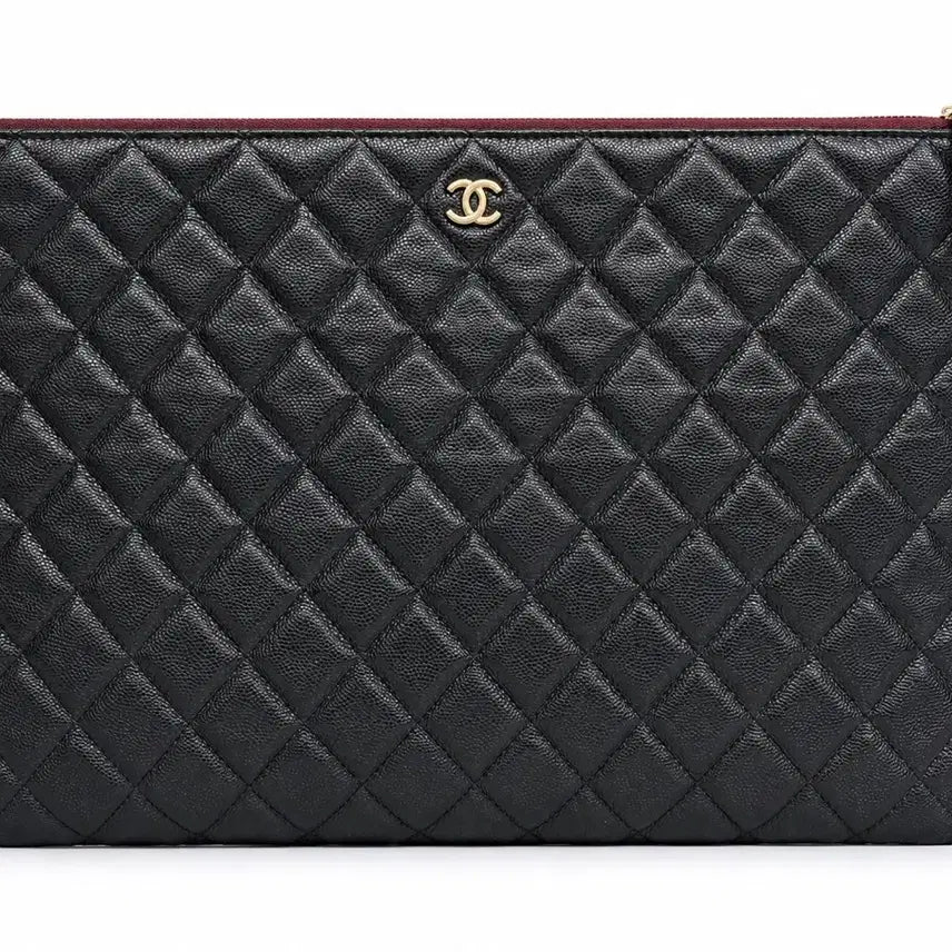 [BUNJANG] Chanel Classic Large Clutch Black Caviar Gold Hardware / [8월18일까지만가격내려요]샤넬 클래식 라지 클러치 블랙 캐비어 28번대