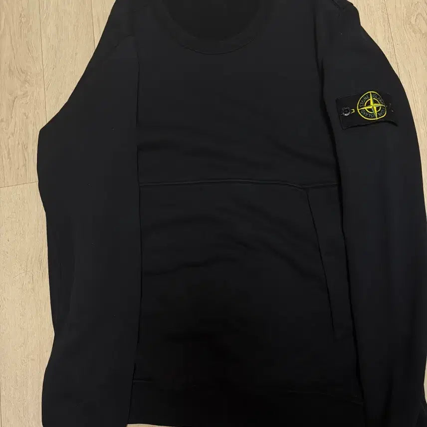 [BUNJANG] Stone Island Pocket Sweatshirt Black S / 스톤아일랜드 포켓 맨투맨 블랙 S